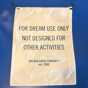 Golden Goose Cream Drawstring Dust Bag